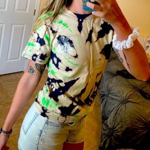 Custom reverse tie-dye T-shirt